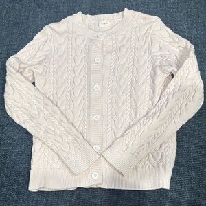 Cyrus Women's Cream Cable Knit Cardigan